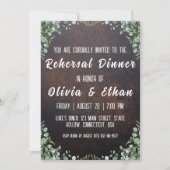 einfaches botanisches Abendessen mit rustikaler Pr Einladung (Vorderseite)