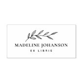 Einfaches Botanisches Bibliotheksbuch Gummistempel (Prägung)