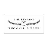 Einfaches Botanisches Bibliotheksbuch Permastempel (Design)