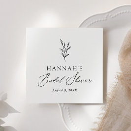 Einfaches botanisches Brautparty Serviette