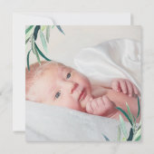 Einfaches botanisches Cross-Godvater-Foto Einladung (Rückseite)