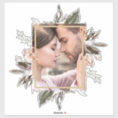 Einfaches botanisches Foto Aufkleber (Blatt)