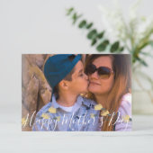 Einfaches botanisches Foto der Mutter zum Geburtst Karte (Stehend Vorderseite)