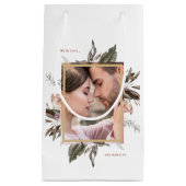 Einfaches botanisches Foto und Name Kleine Geschen Geschenktüte (Vorderseite)