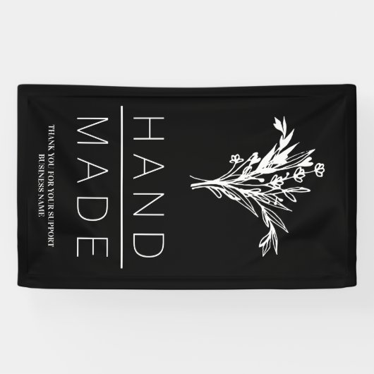 Einfaches botanisches Minimalistisch Handmade-Gesc Banner (Horizontal)