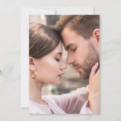 Einfaches botanisches mit Monogram Foto Wedding In Einladung (Rückseite)