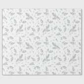 Einfaches botanisches Muster - elegantes Wrapping Geschenkpapier (Flach)