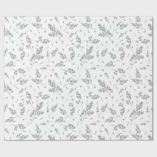 Einfaches botanisches Muster - elegantes Wrapping  Geschenkpapier (Flach)