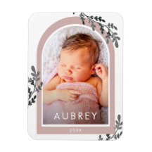 Einfaches botanisches Rosa Foto Arch und Hübsches 