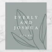 Einfaches botanisches Stammweinetikett Weinetikett (Einzelnes Label)