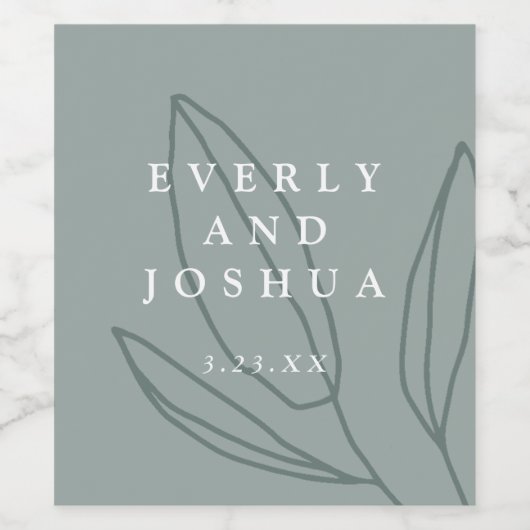 Einfaches botanisches Stammweinetikett Weinetikett (Einzelnes Label)