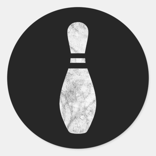Einfaches Bowling-Button für Männer - Jungen oder  Runder Aufkleber (Vorderseite)