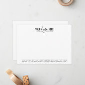 Einfaches Branding für das Logo Ihres Unternehmens Mitteilungskarte (Vorderseite/Rückseite Beispiel)