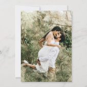 Einfaches, braunes Foto der Wildblume Save The Date (Rückseite)