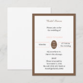 Einfaches braunes, individuelles Brautparty Einladung (Vorne/Hinten)