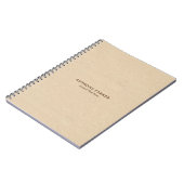 Einfaches braunes Leder-Design Notizblock (Linke Seite)