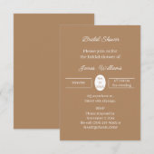 Einfaches braunes Personalisiertes Brautparty Einladung (Vorne/Hinten)