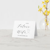 Einfaches Brautgeschenk von Groom zu meiner zukünf Karte (Gelbe Blume)