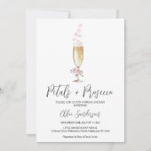 Einfaches Brautparty aus Minimalistischem Petal un Einladung (Vorderseite)