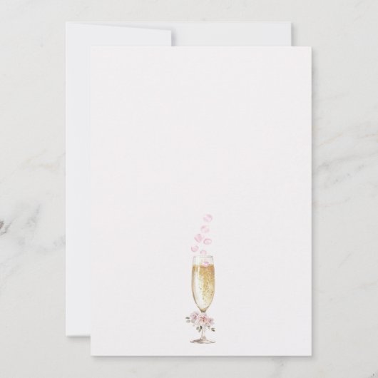 Einfaches Brautparty aus Minimalistischem Petal un Einladung (Rückseite)