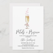 Einfaches Brautparty aus Minimalistischem Petal un Einladung (Vorne/Hinten)