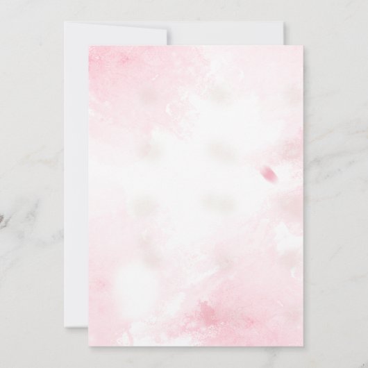 Einfaches Brautparty aus Rosa und Gold Einladung (Rückseite)