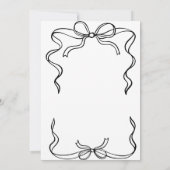 Einfaches Brautparty aus schwarzem Flachband Einladung (Rückseite)