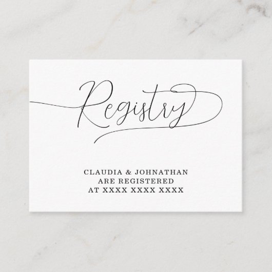 Einfaches Brautparty Begleitkarte (Vorderseite)