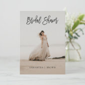 Einfaches Brautparty für moderne Fotos Einladung (Stehend Vorderseite)