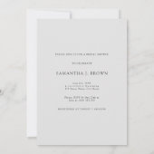 Einfaches Brautparty für moderne Fotos Einladung (Rückseite)