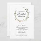 Einfaches Brautparty für Wasserfarben Save The Date (Vorne/Hinten)