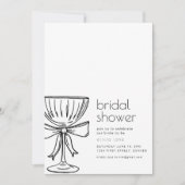 Einfaches Brautparty mit Champagnerbrille einladen Einladung (Vorderseite)