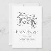 Einfaches Brautparty mit Champagnerbrille einladen Einladung (Vorderseite)