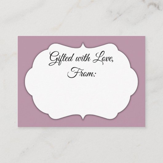 Einfaches Brautparty ohne Wrapping Begleitkarte (Rückseite)