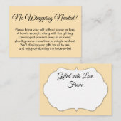 Einfaches Brautparty ohne Wrapping Begleitkarte (Vorne/Hinten)