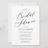 Einfaches Brautparty von Kalligrafien Einladung (Vorderseite)