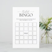 Einfaches Bridal Bingo Brautparty Game (Stehend Vorderseite)