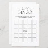 Einfaches Bridal Bingo Brautparty Game (Vorne/Hinten)