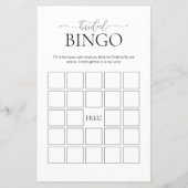 Einfaches Bridal Bingo Brautparty Game (Vorderseite)