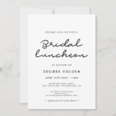 Einfaches Bridal-Mittagessen Einladung (Vorderseite)