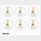 Einfaches Brombeer-Infusionshonig-Label Runder Aufkleber (Blatt)