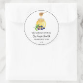 Einfaches Brombeer-Infusionshonig-Label Runder Aufkleber (Tasche)