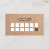 Einfaches Brown Loyalty Card Coffee Shop 3. Treuekarte (Rückseite)