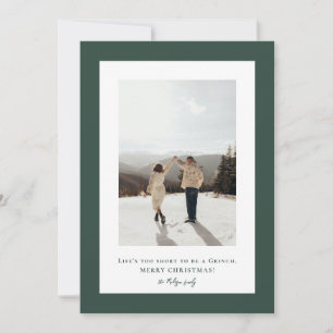 Einfaches Brunswick Green Frame-Foto Feiertagskarte
