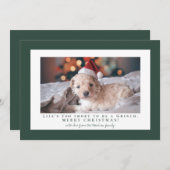 Einfaches Brunswick Green Frame-Foto Feiertagskarte (Vorne/Hinten)