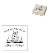Einfaches Buch mit Blume, aus der Bibliothek von Gummistempel (Stempel)
