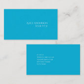 Einfaches Budget 1 Solid Farbe Modernes Licht Blau Visitenkarte (Vorne/Hinten)