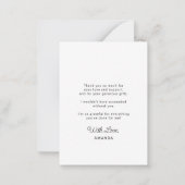 Einfaches Budget Abschluss personalisiert vielen D Mitteilungskarte (Rückseite)