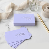 Einfaches Budget Einfarbiges modernes Periwinkle Visitenkarte