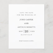 Einfaches Budget Foto Hochzeit speichern Sie das D (Rückseite)